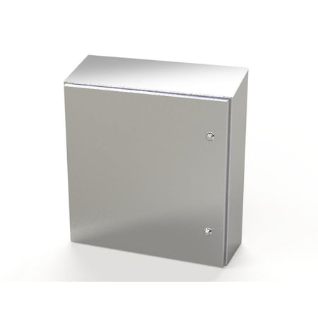 Saginaw Control & Engineering 1/4 Turn Latch Electrical Enclosures, 24 in H, 8 in D, 24 in W, NEMA 3R, 4, 4X, 12, 13 SCE-24K2408SSST